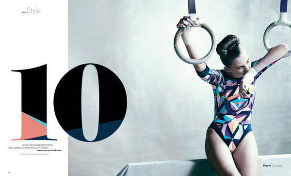 The New York Times Magazine #print #gymnastics #photography #number #layout #typography