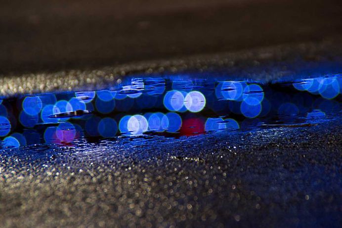 Wet Neon: Magical Reflections In Street Puddles by Slava Semeniuta