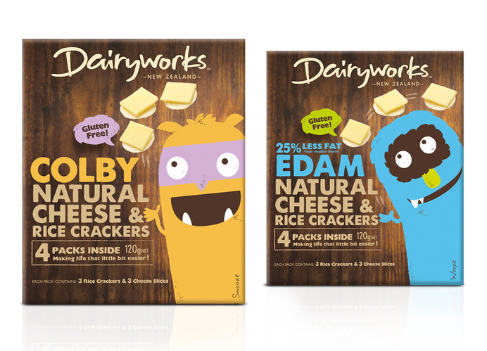 Dairyworks - Brother Design #edam #cheese #crackers #illustration #colby