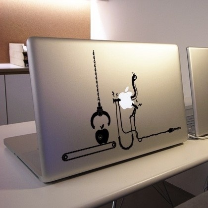 Apple power all sticker Hu2 Design original pvc free biological eco friendly decals decoration vinyl #sticker #apple #pro #macbook