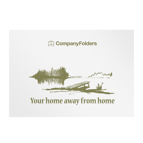 Serene Lakeside B&B Travel Folder Template #lake #template #travel #serene