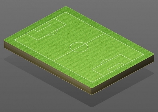 Isometric International Football Field Illustration on the Behance Network #football #field #ilustration