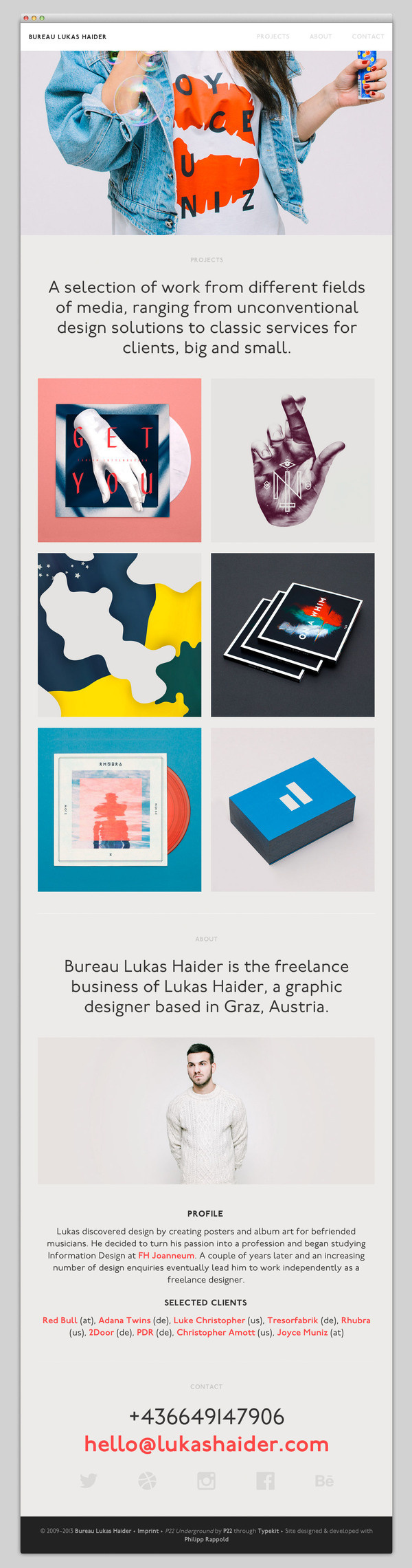 Bureau Lukas Haider #design #website #layout #web #newsletter