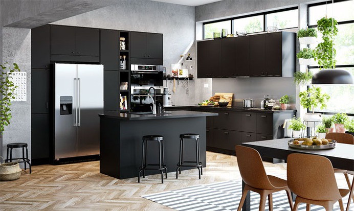 80 Black Kitchen Creative Designs - #design #kitchen #black #furniture #decor #interior #home