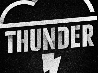 thunder #flat #font #white #black #type #noise