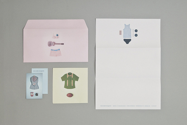 Berta Models on Behance #rugby #guitar #white #models #pink #retro #polaroid #cloth #blue #management #green
