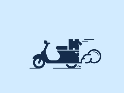 Icon Vespa #icon #pictogram #symbol #vespa #delivery #autocycle