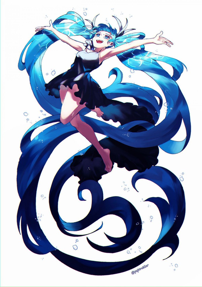 [Fanart] Deep Sea Girl by Akemono