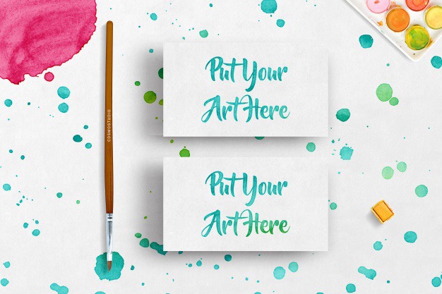 Business card with paint design mock up Premium Psd. See more inspiration related to Business card, Mockup, Business, Card, Design, Hand, Template, Paint, Hand drawn, Art, Web, 3d, Website, Mock up, Dots, Dot, Psd, Templates, Website template, Mockups, Up, Drawn, Web template, Stains, Realistic, Real, Painted, Web templates, Mock ups, Mock, 3d mockup, Psd mockup and Ups on Freepik.
