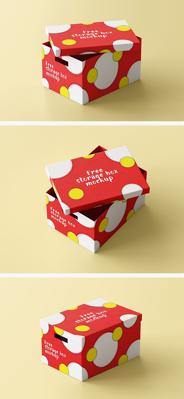 Free Storage Box #Mockup #psd
