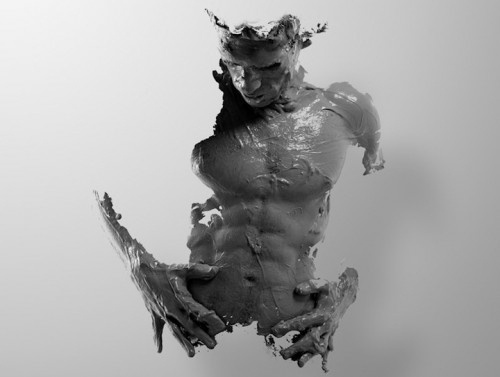 The strug­gle of an artist #photographic #paint #photography #bodypaint
