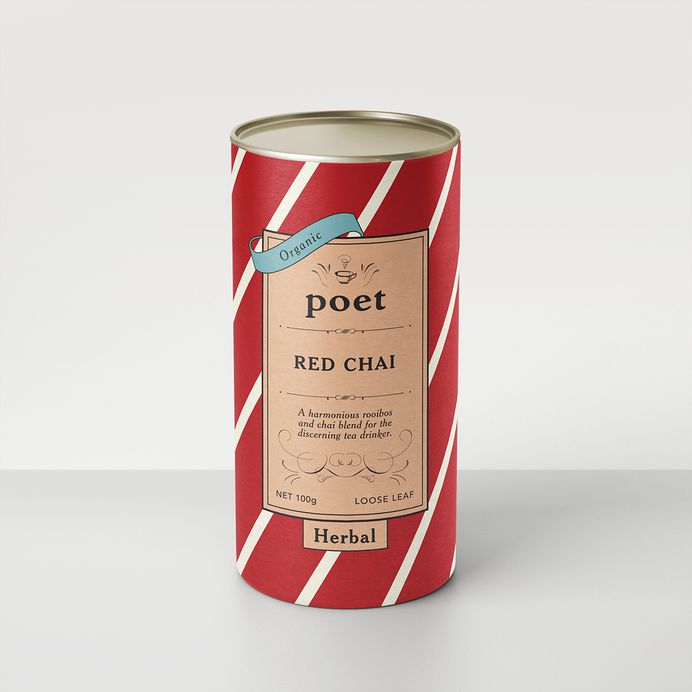 Poet tea canister on Behance