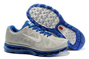Nike Air Max 2011 Leather Pure Platinum Old Royal White-Mens #fashion