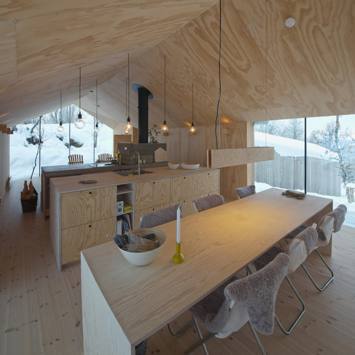 reiulf ramstad v-lodge timber cabin norway designboom #cabin