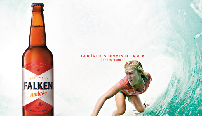 FALKEN. FRENCH BEER. AMBRÉE BOTTLE. #FRENCH#BEER