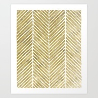 Tribal Gold Foil Chevron