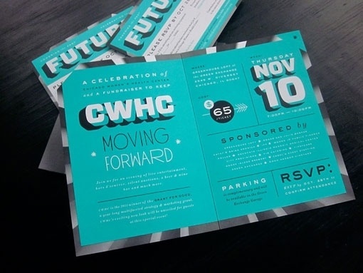 design work life » Chicago Women's Health Center Invite #type #design #graphic #typography