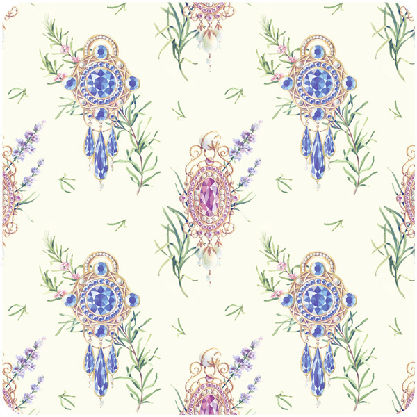 jewelry pattern on Behance #pattern #floral