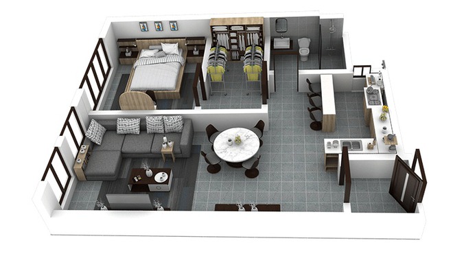 One Bedroom Apartments