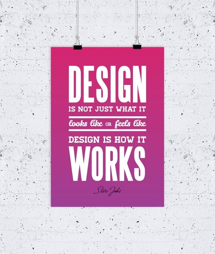 Design Is How It Works poster #quote #type #steve #jobs