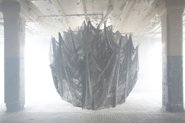 Nicola Yeoman #construction #installation #photo #spider #something #web #light #shadow