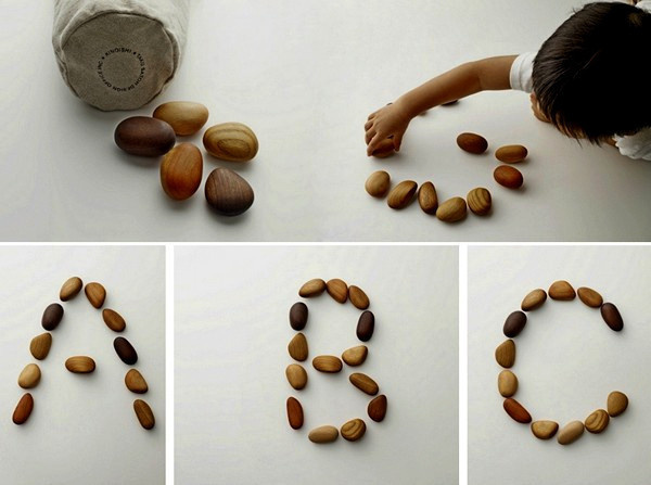 Wooden Pebbles - Taku Satoh #japan #stone #design #wood #toy