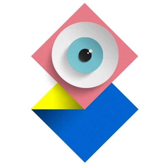 Eye For Detail | Kommigraphics #icon #pink #yellow #eye #blue #kommigraphics #pastel