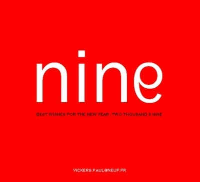 Paul Vickers : Design Thinking #nine #red #number #2009