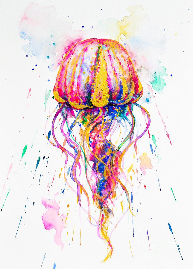 easy jellyfish painting & jellyfish paint by numbers #painting