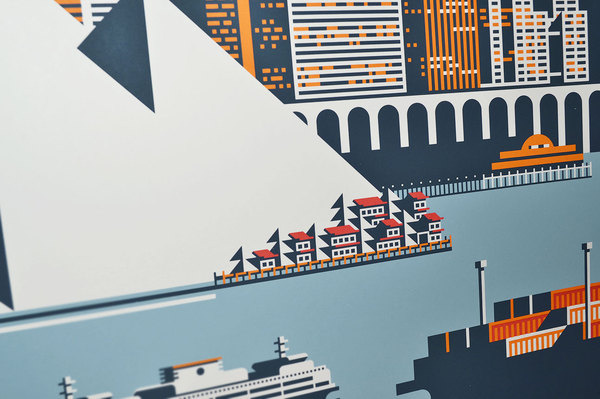 waterfront rick murphy4 #illustration #travel #poster