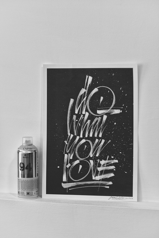 Do What You Love by Joan Quirós #calligraphy #print #brushpen #brush