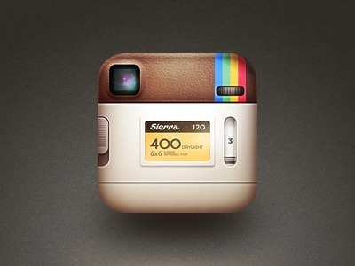 Dribbble - the back of the instagram icon. by Cole Rise #instagram #icon #ios #back #android #logo