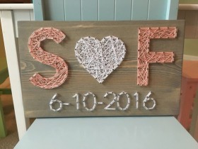 Custom Wedding/Anniversary String Art Sign, Date Art, Wall decor, Personalized gift for her, Wedding - wedding anniversary for her