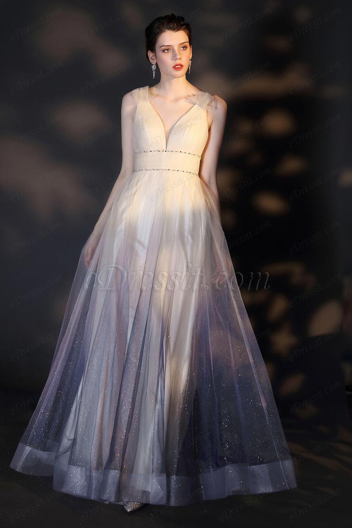 eDressit Sexy V-Cut Straps Magical Gradient Tulle Party Dress (02204456)