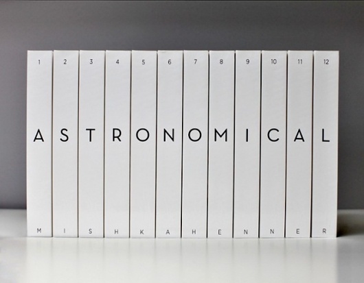Astronomical, The Solar System Represented Across 6000 Pages #books #covers #series #minimal #typography
