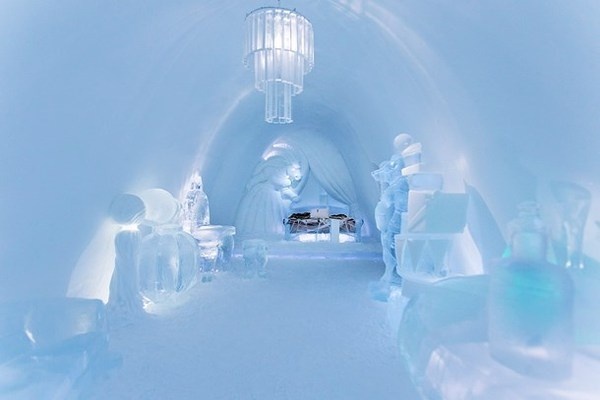 Ice interior in hotel #hotel #ice #art