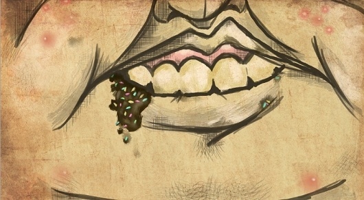 All sizes | he <3's doughnuts | Flickr - Photo Sharing! #teeth #fat #dirty #doughnut #petit #pimple #illustration #smile #cute #daniel #fatty #ugly