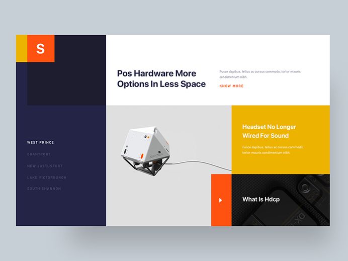Conceptual Web UI Exploration card layout fluent minimal concept grid custom modern ui ux