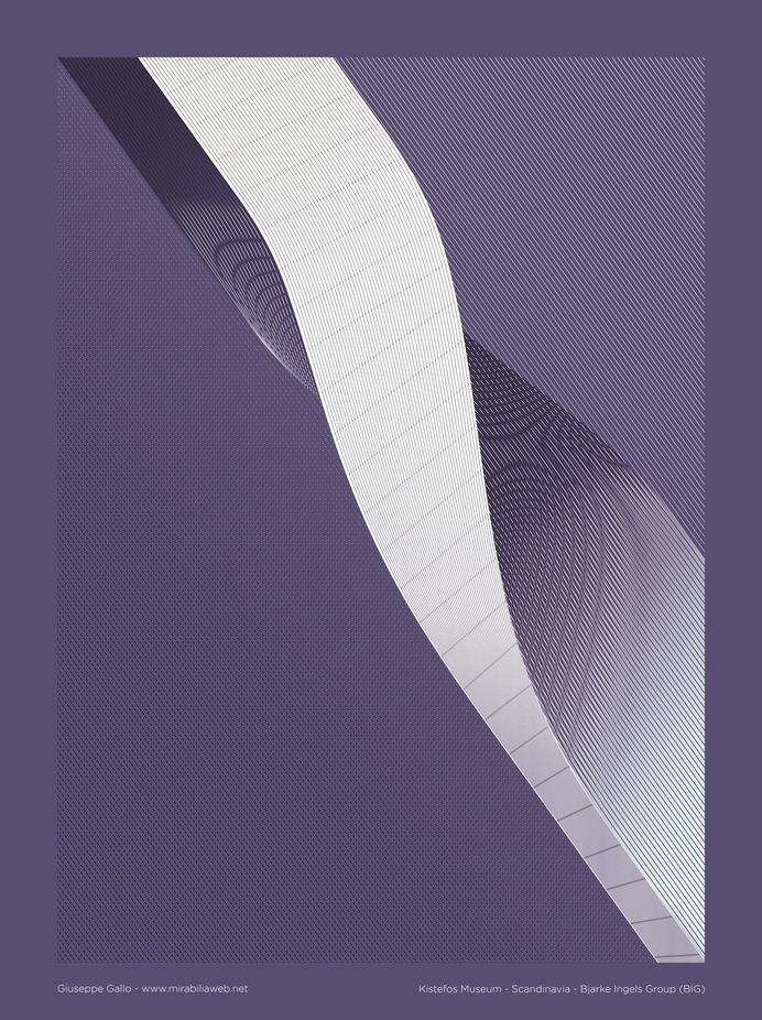 Poster of Kistefos Museum, design Giuseppe Gallo, Bjarke Ingels Group - BIG Syntax poster Series