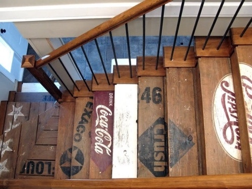 Crate Styled Stairway by Donna Williams - The Black Workshop #photo