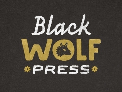 Dribbble - black wolf press by Gerren Lamson #black #press #drawn #wolf #logo #hand