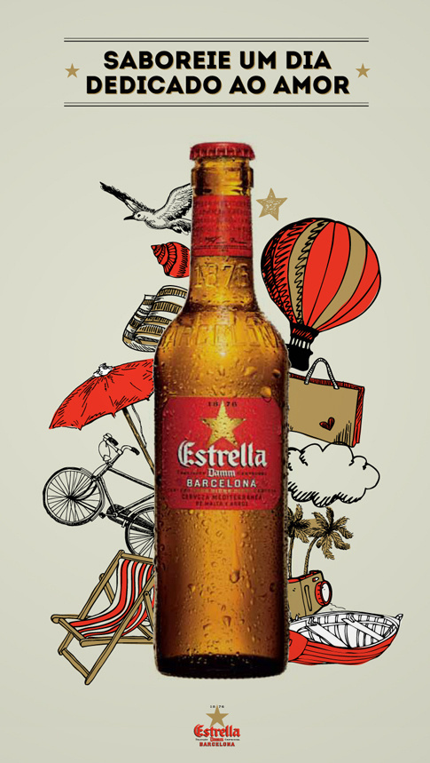 Estrella Damm poster #design #graphic #advertising #illustration #poster