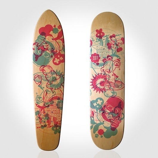 Dog and Deer Darth Project - Skate Decks #deer #project #doganddeer #illustration #skate #decks #akawass #and #darth #dog