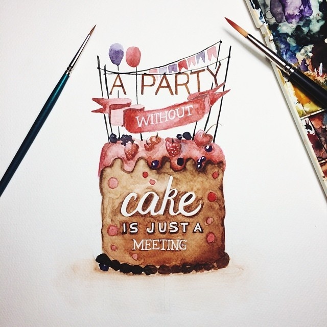 #cake #watercolor