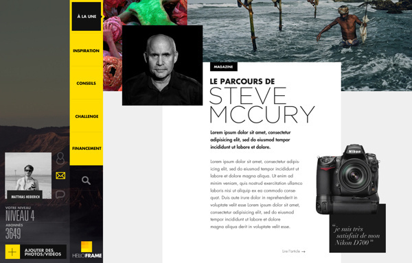 YELLOW FRAME on Behance #layout #ui