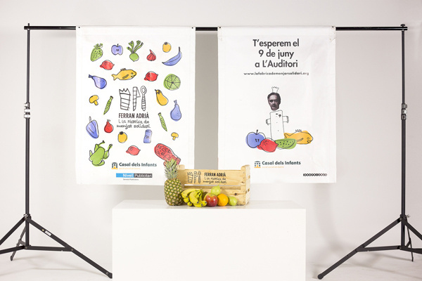 Ferran adria i la fabrica de menjar solidari #syndrome #down #fruits #food #adria #illustration #identity #ferran #social
