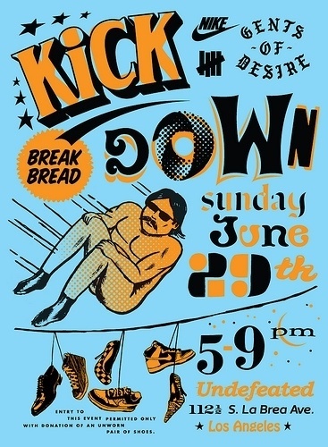 All sizes | UNDEFEATED Kick Down | Flickr - Photo Sharing! #scharwath #design #retro #illustration #nike #vintage #poster