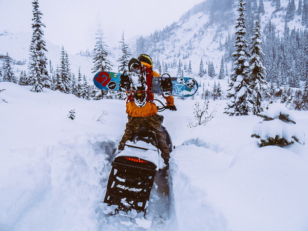 geared up #snowboarding #vsco #photography #snowmobile #mountains #backcountry