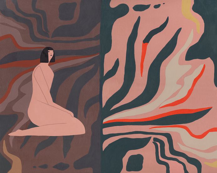 1. Vision // 2. Memory ➰ Two new paintings for a co-curated exhibition showing in two cities :: “Remembered” opens tomorrow, Friday, August 24 @paradigmgs in Philadelphia from 5:30-10 pm • “Imagined” opens Thursday August 30 @antlerpdx in Portland from 6-9 pm. • For purchase inquiries about either piece, please email sara@paradigm-gallery.com ➰