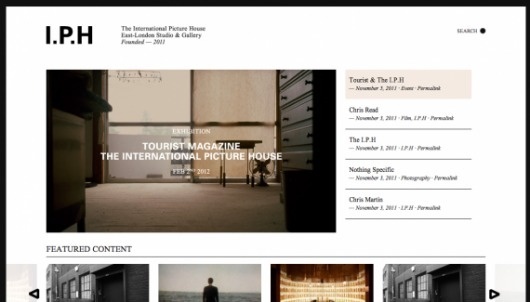 The International Picture House - Web design inspiration from siteInspire #fgdfg